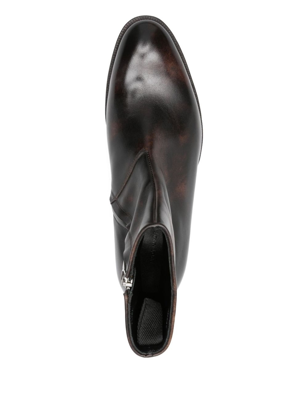 leather zipped ankle boots - 4
