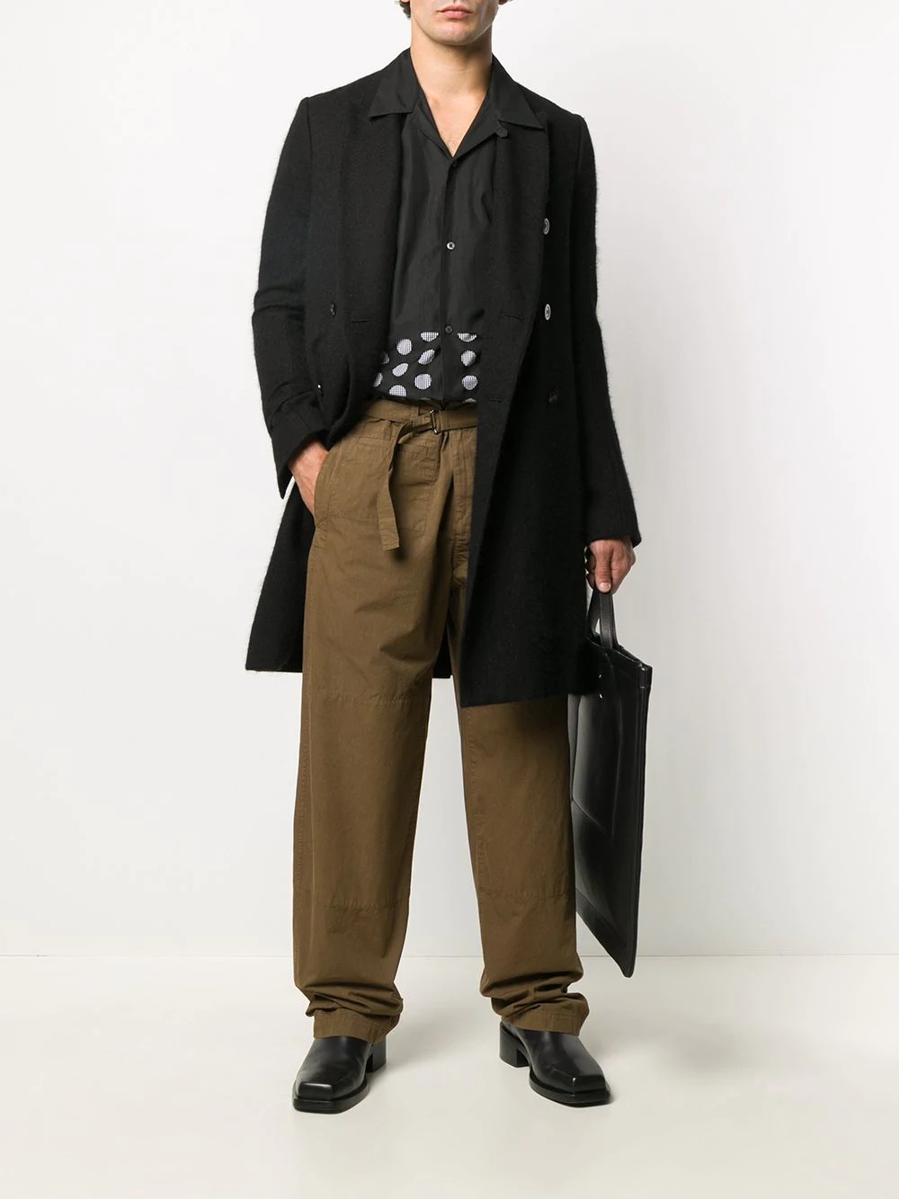 belted waist trousers - 2