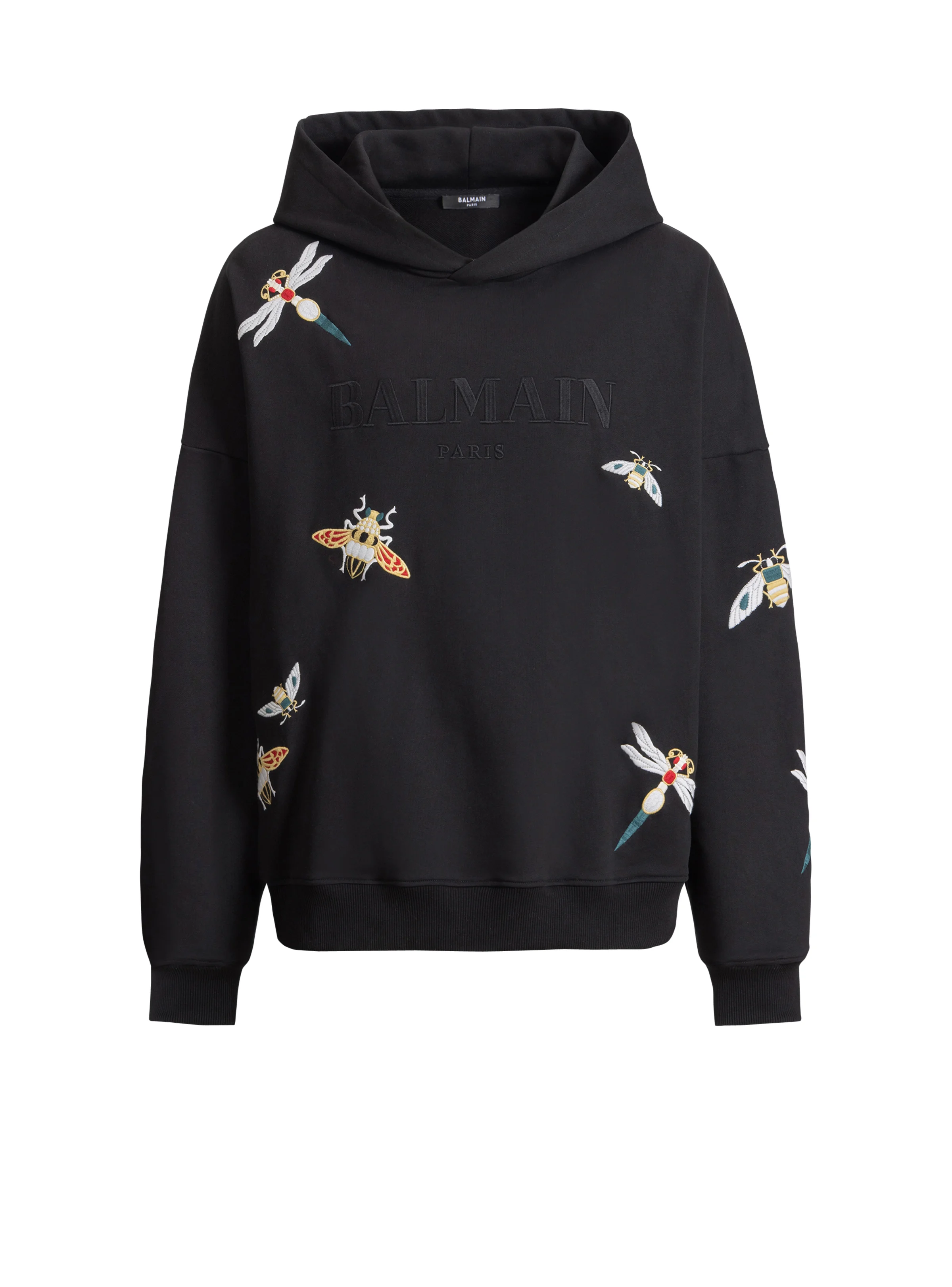 Embroidered Balmain Insect hoodie - 1