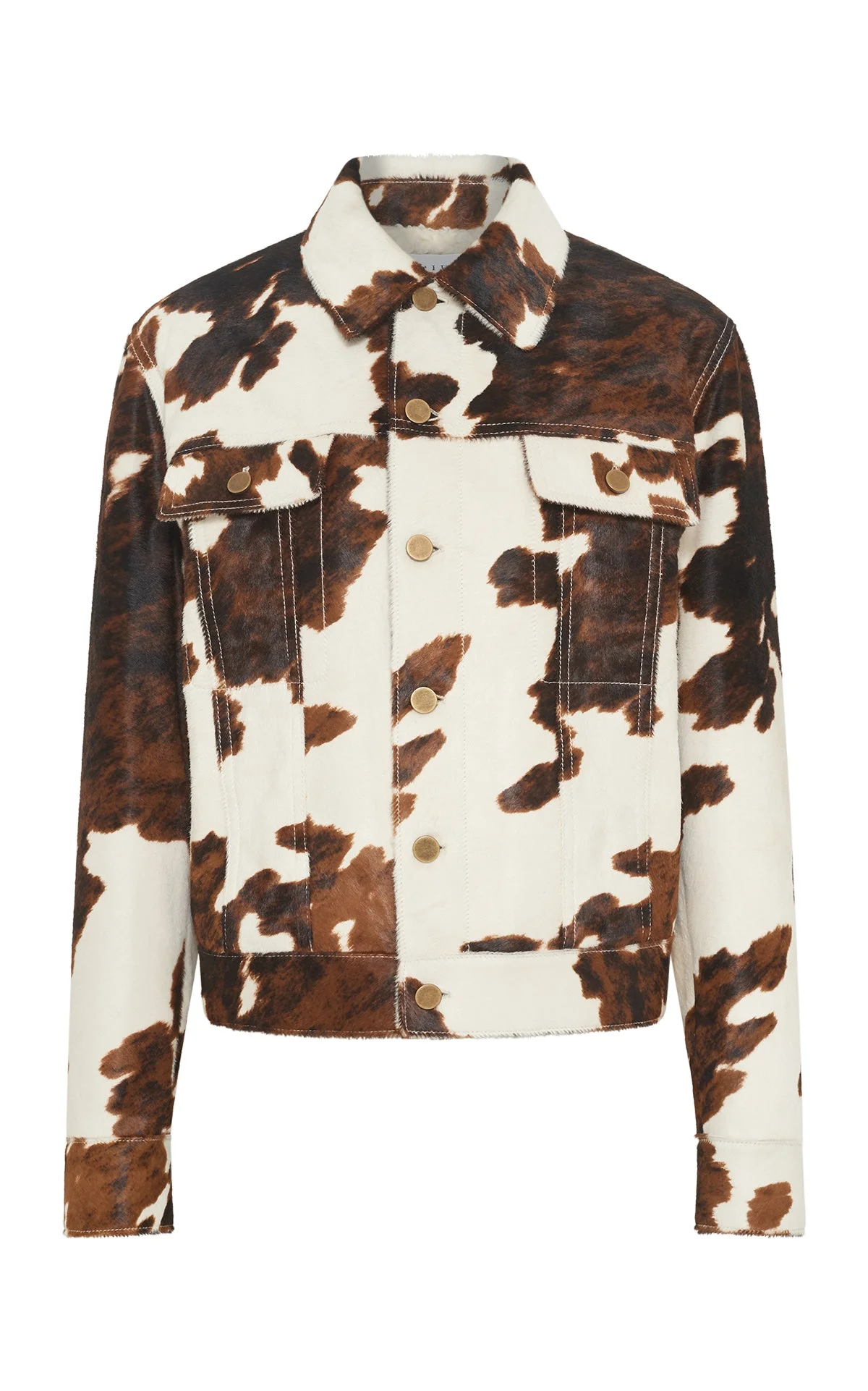 Miran Jacket in Ivory Cognac Multi Pony Hair - 1