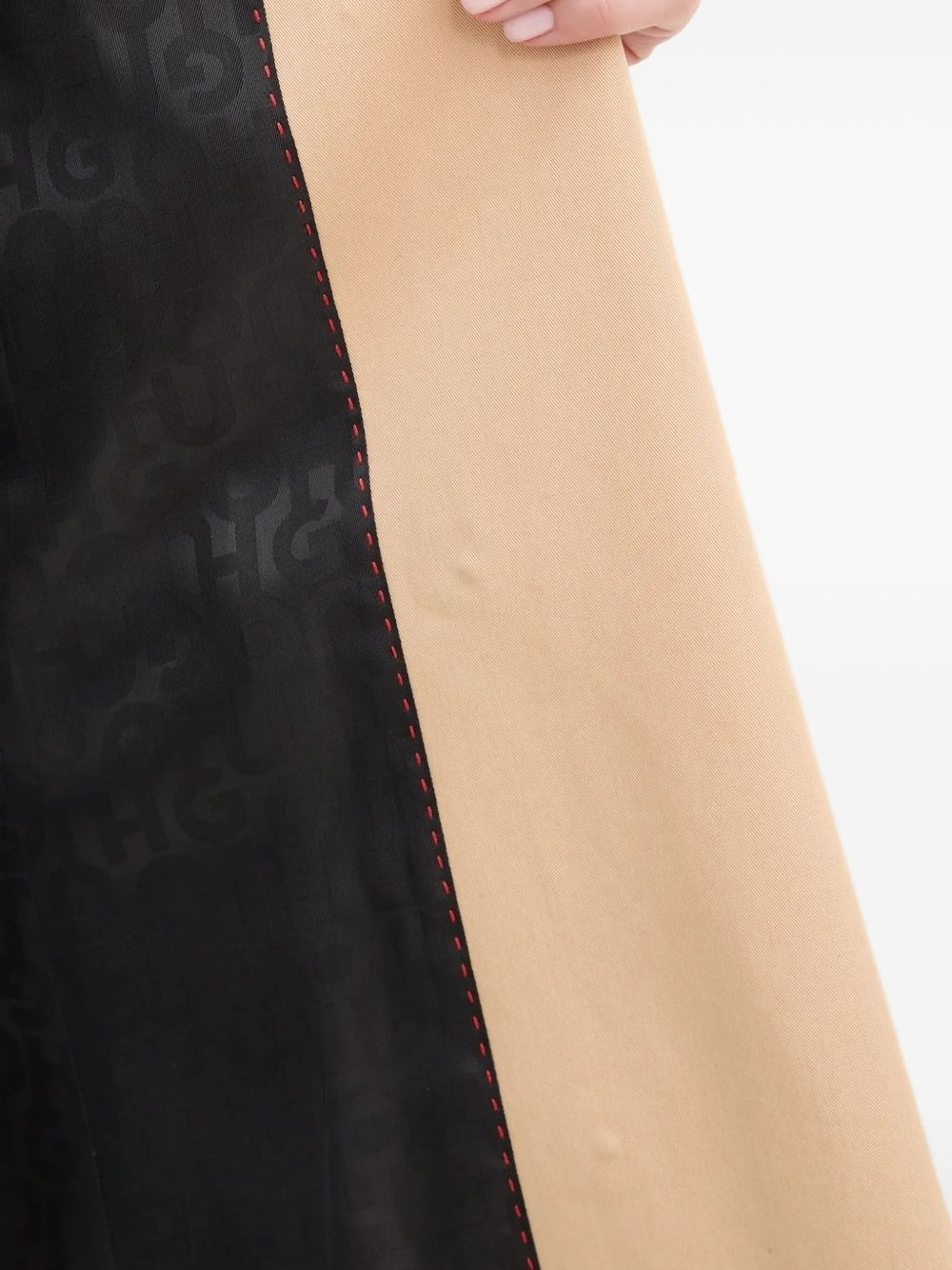 belted double-breasted trench coat - 5