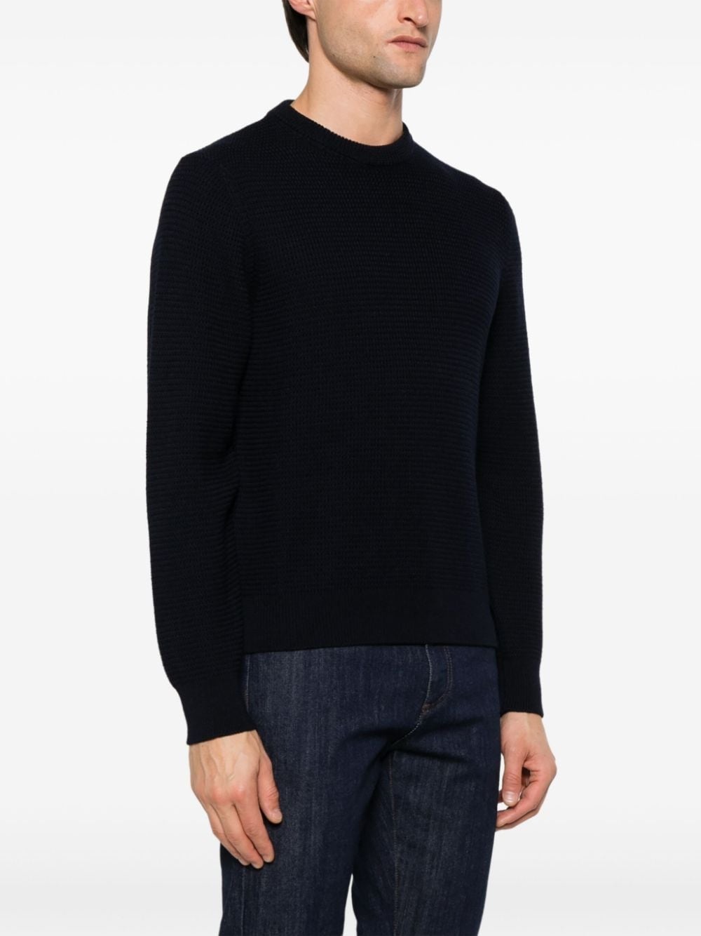 waffle-knit sweater - 3