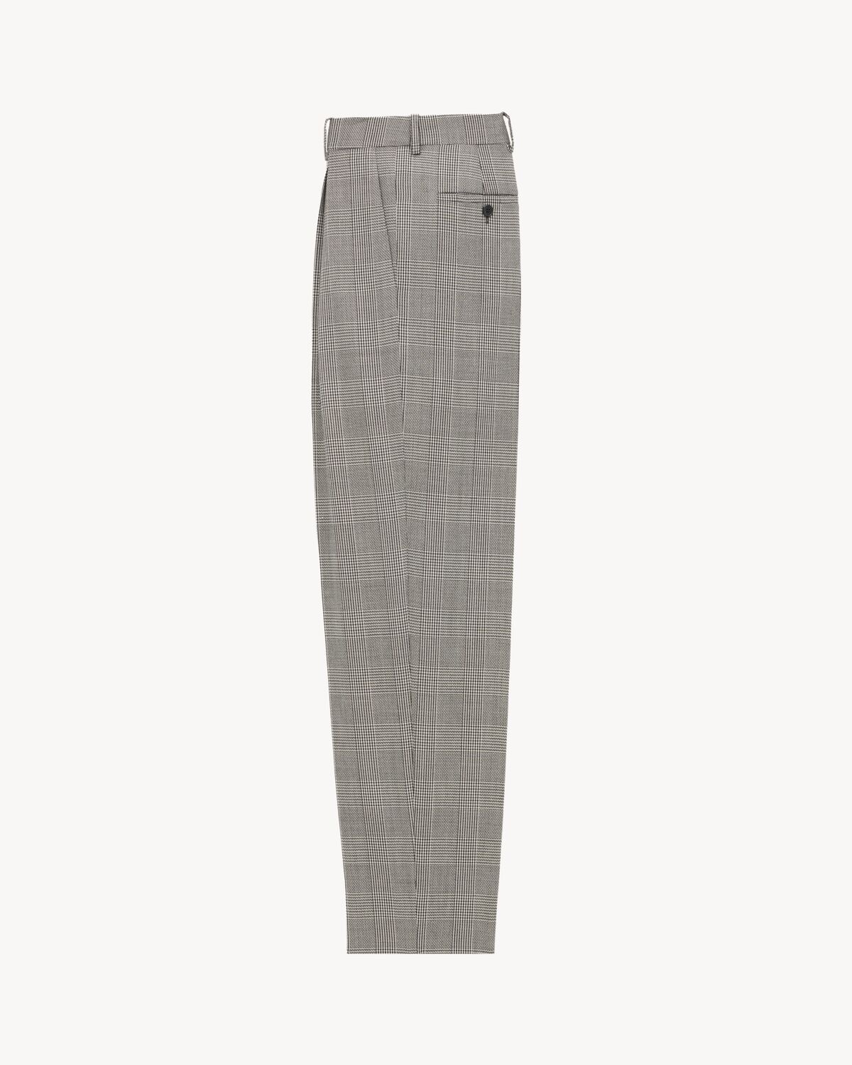 HIGH-WAISTED PANTS IN PRINCE OF WALES WOOL - 2