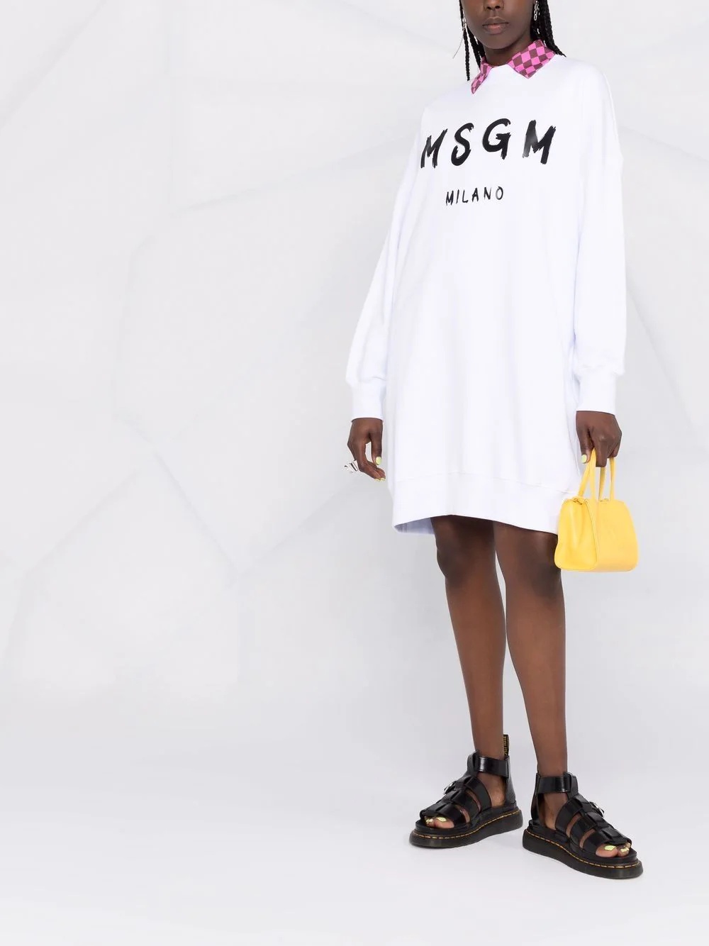 logo-print cotton jumper dress - 2