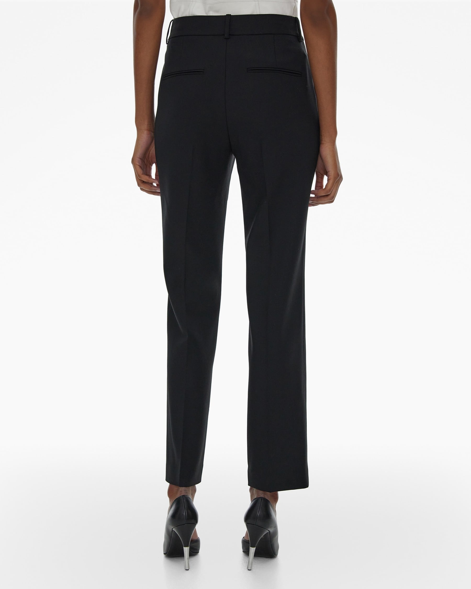STRETCH WOOL STOVEPIPE PANT - 4