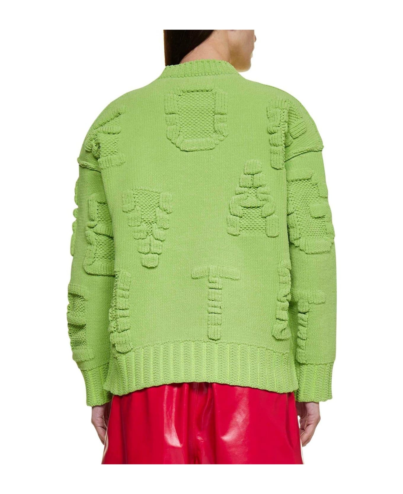 Alphabet Motif Ribbed-knit Jumper - 4