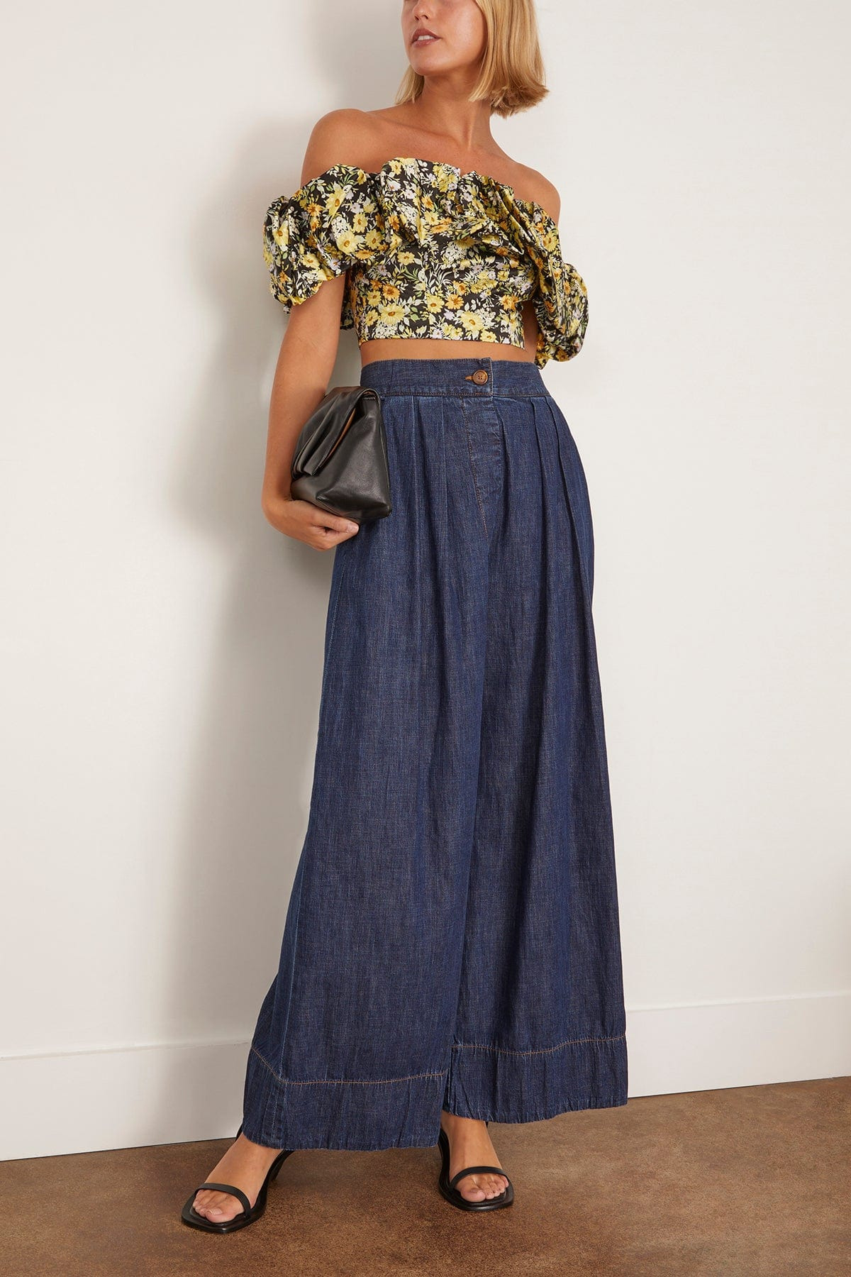 Nina Off Shoulder Top in Black - 2