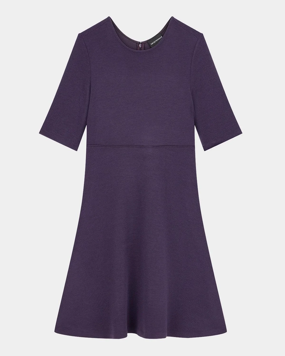 Rib-Knit A-Line Mini Dress - 1