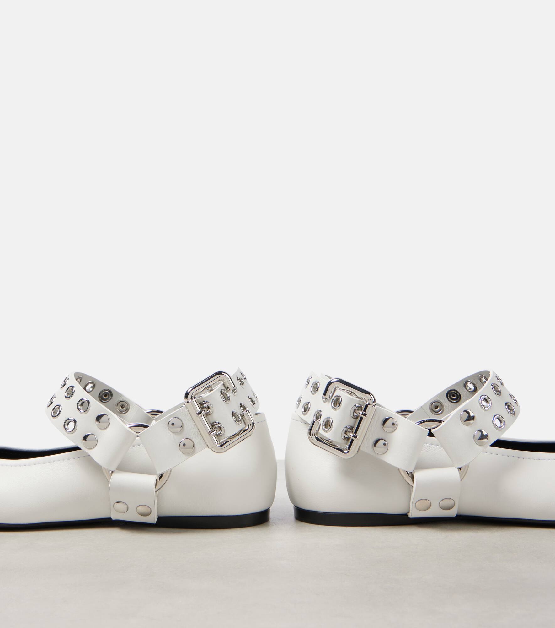 Embellished leather ballet flats - 5