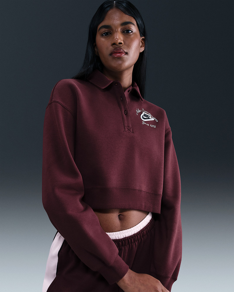 Nike Sportswear Phoenix Fleece Women's Loose Collared Pull-Over Top 1