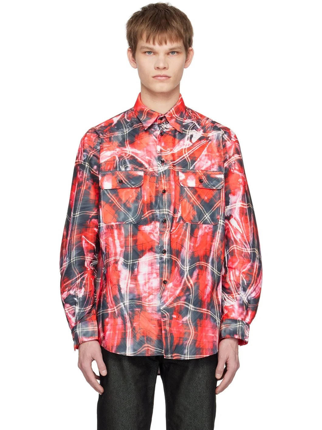 Red Mirage Checked Shirt - 1