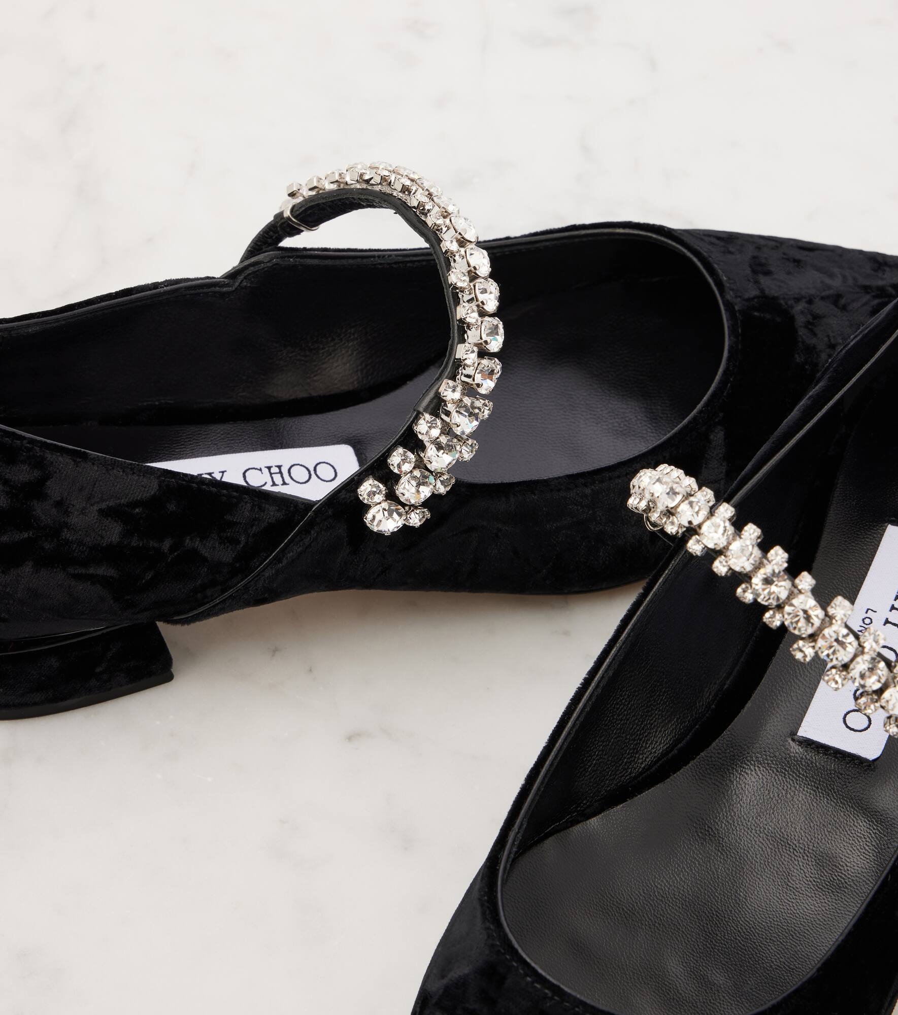 Bing embellished velvet ballet flats - 5