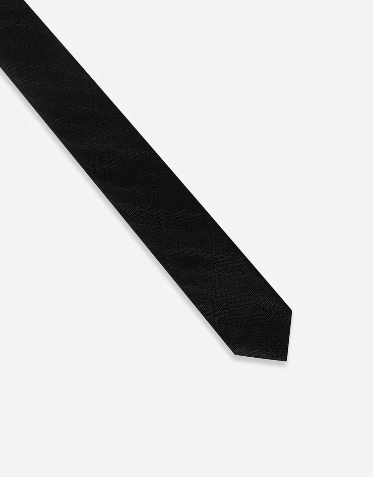 6-cm silk blade with tie print - 3