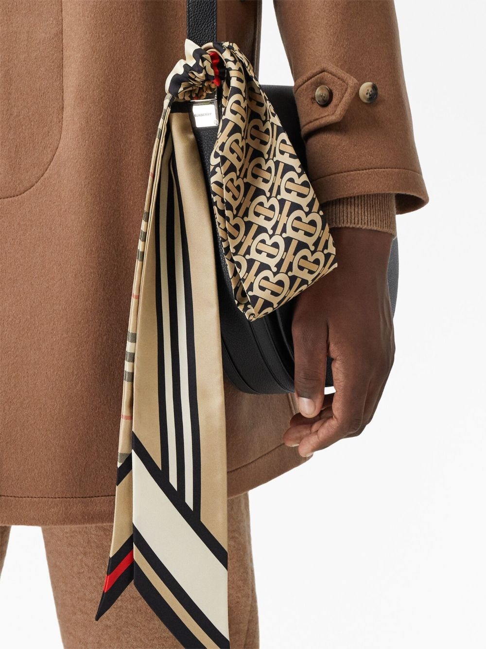 montage-print silk skinny scarf - 6