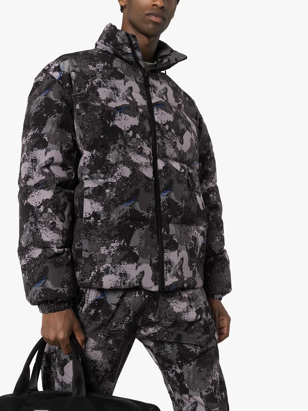 camouflage print padded jacket - 2