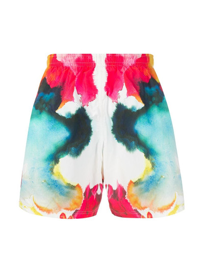 Alexander McQueen watercolour effect swim shorts outlook