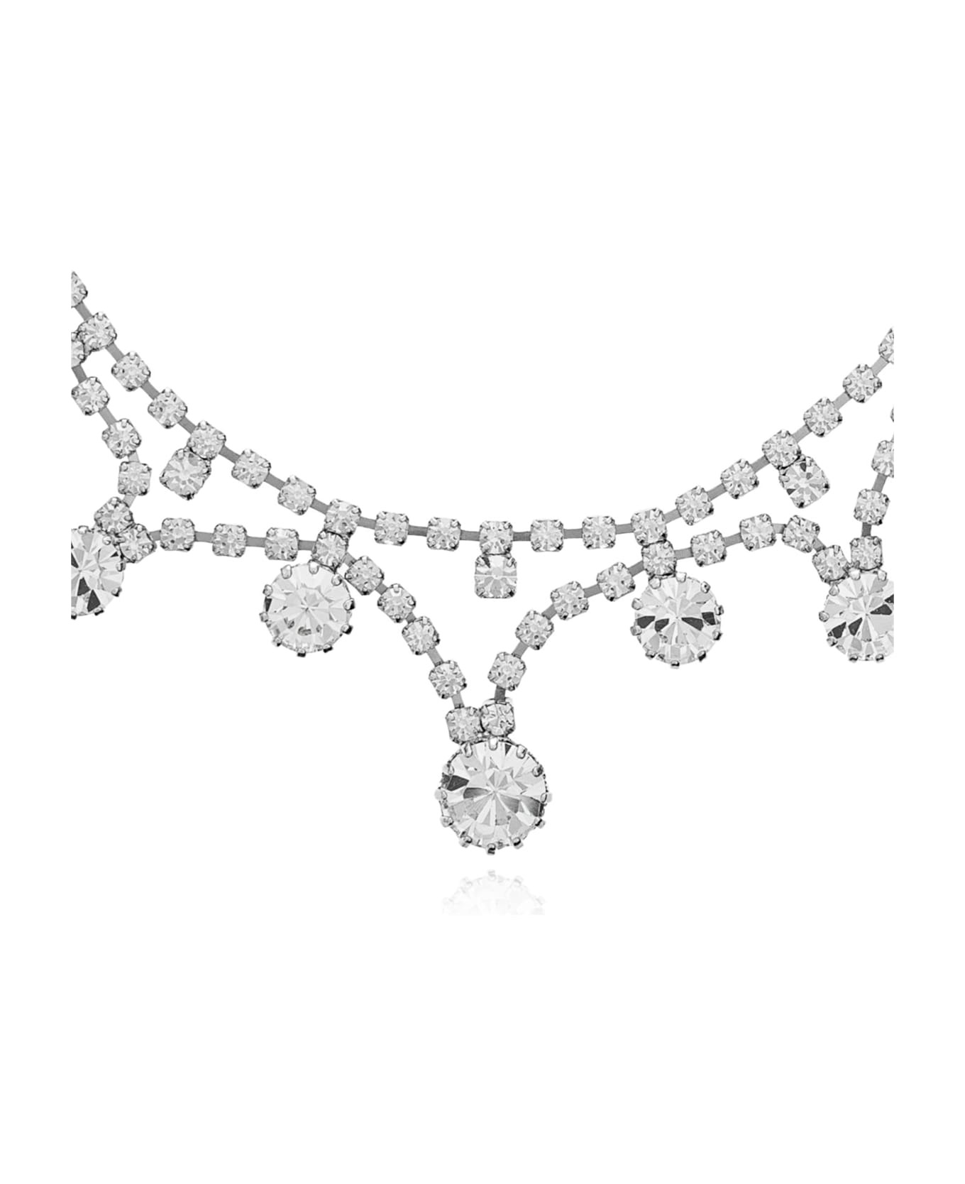 Alessandra Rich Necklace With Shimmering Crystals - 3