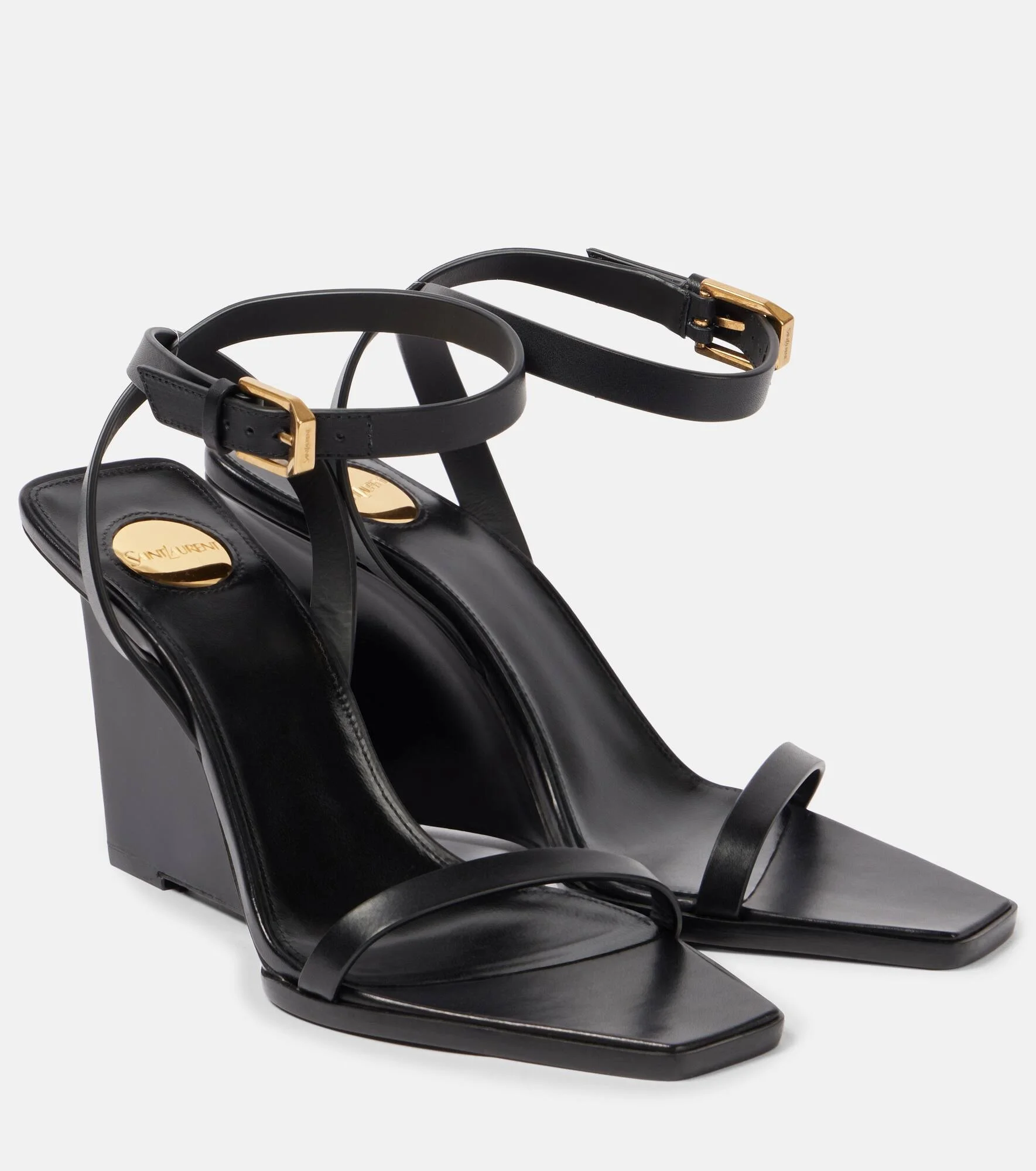 90 leather wedge sandals - 1