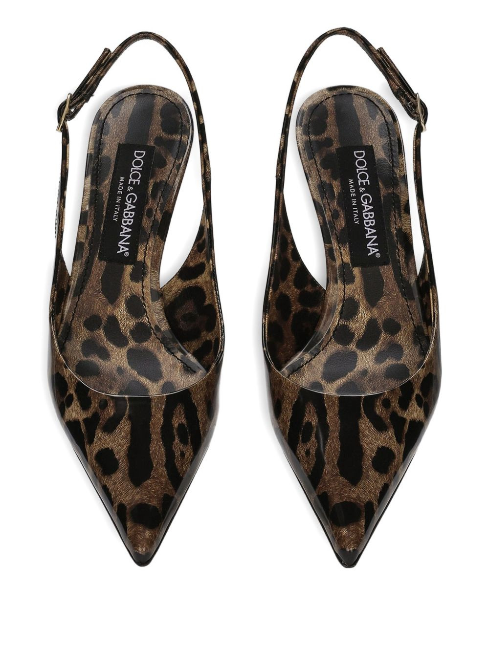 60mm leopard-print slingback pumps - 4