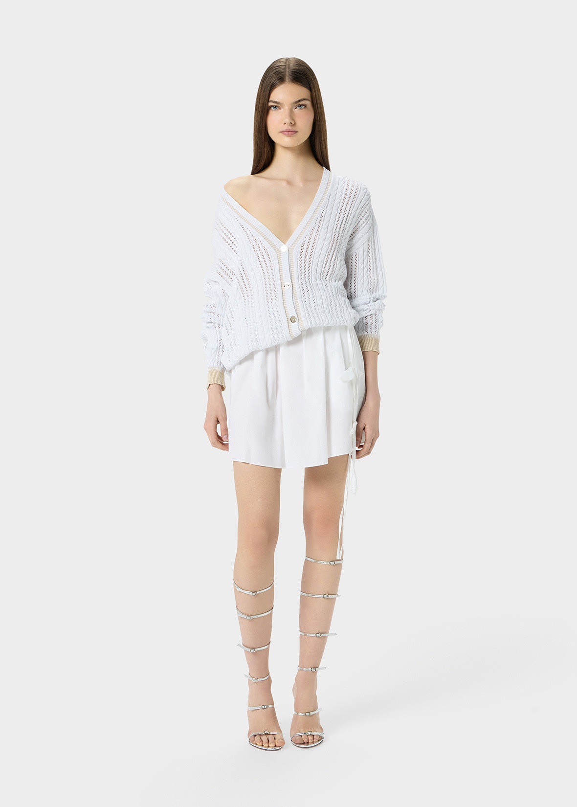 PERFORATED KNIT CARDIGAN - 2