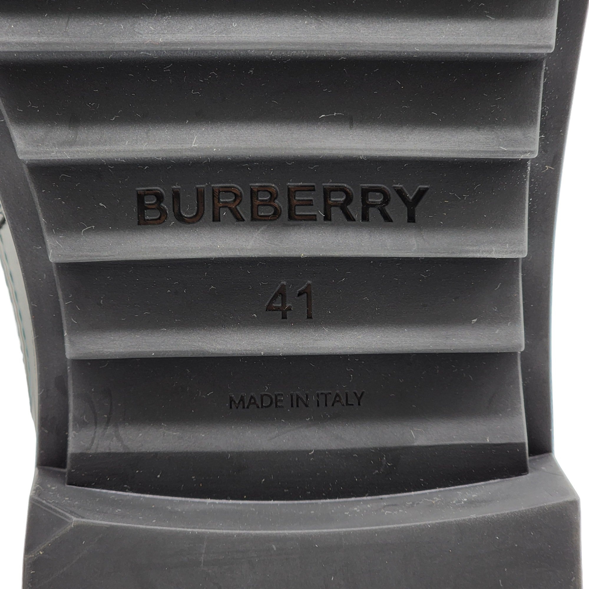 Burberry Vintage Check Detail Leather Chelsea Boots - 8