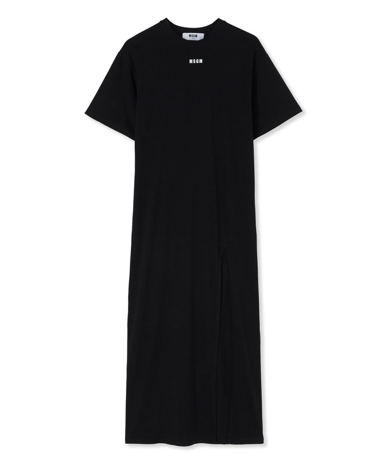 Long T-Shirt dress with logo - 1