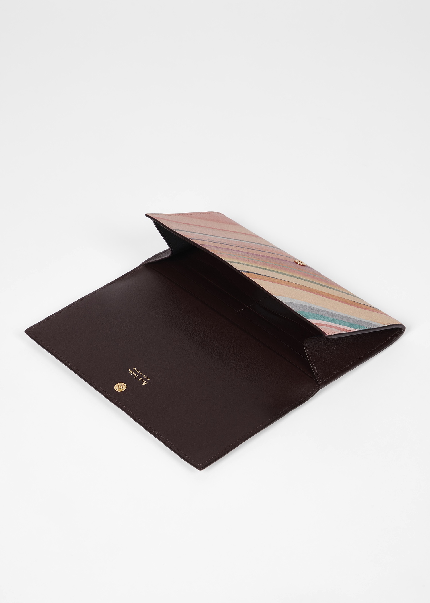 Women's 'Dusky Swirl' Leather Tri-Fold Purse - 3