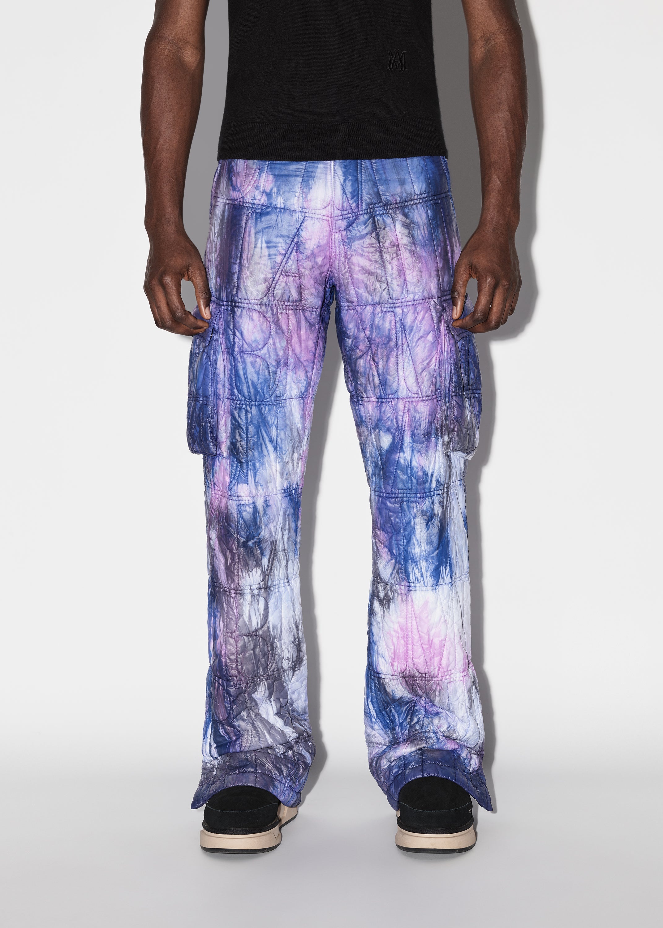 TIE DYE QUILTED CARGO FLARE - 2