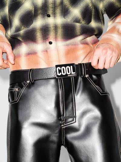 DSQUARED2 Cool-plaque leather belt outlook