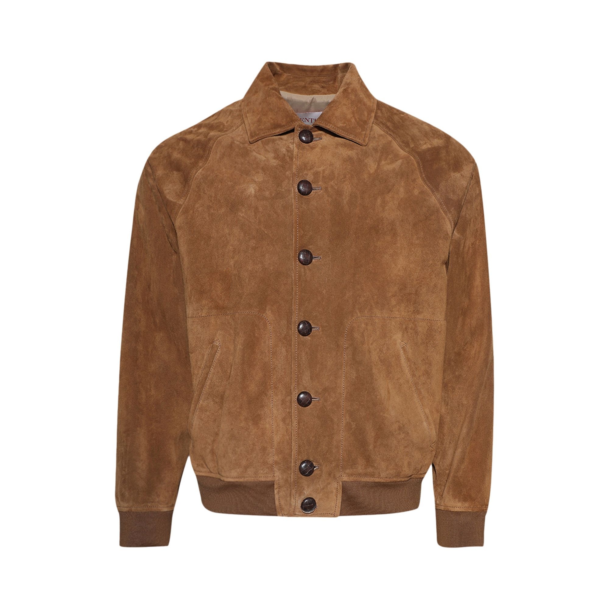 Valentino Suede Button-Up Jacket 'Cuoio' - 1