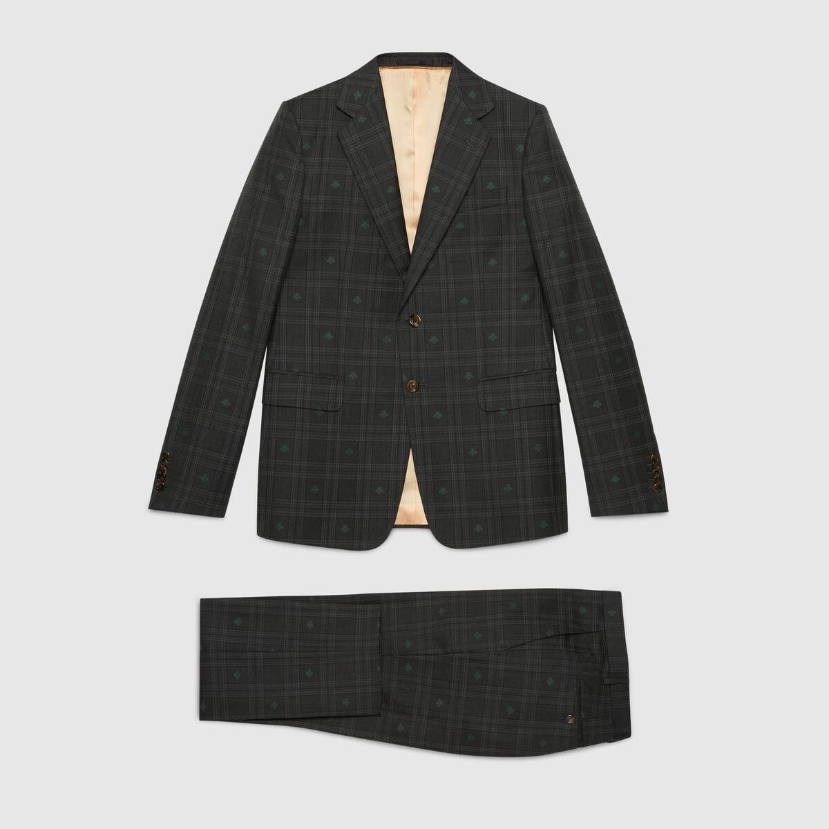 Bee check wool suit - 1