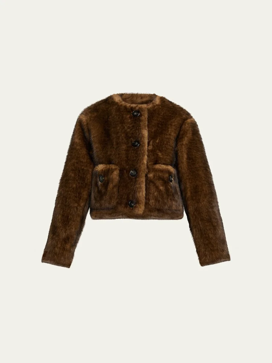Teddy Cropped Jacket - 1