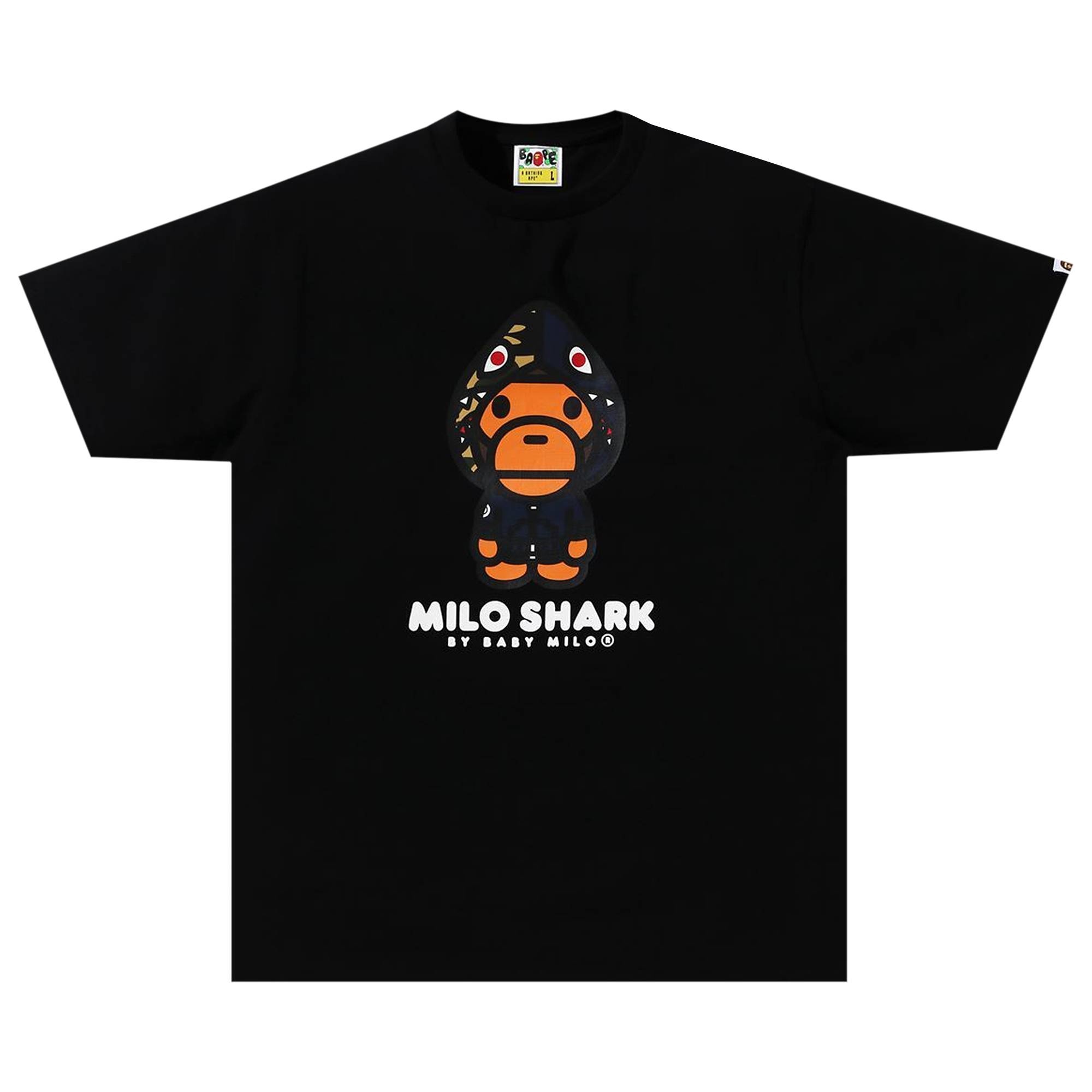 BAPE Milo Shark Tee 'Black/Navy' - 1