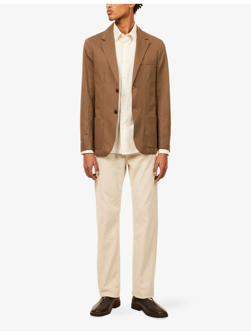 Sunspel Single-Breasted Cotton and Linen-Blend Blazer outlook