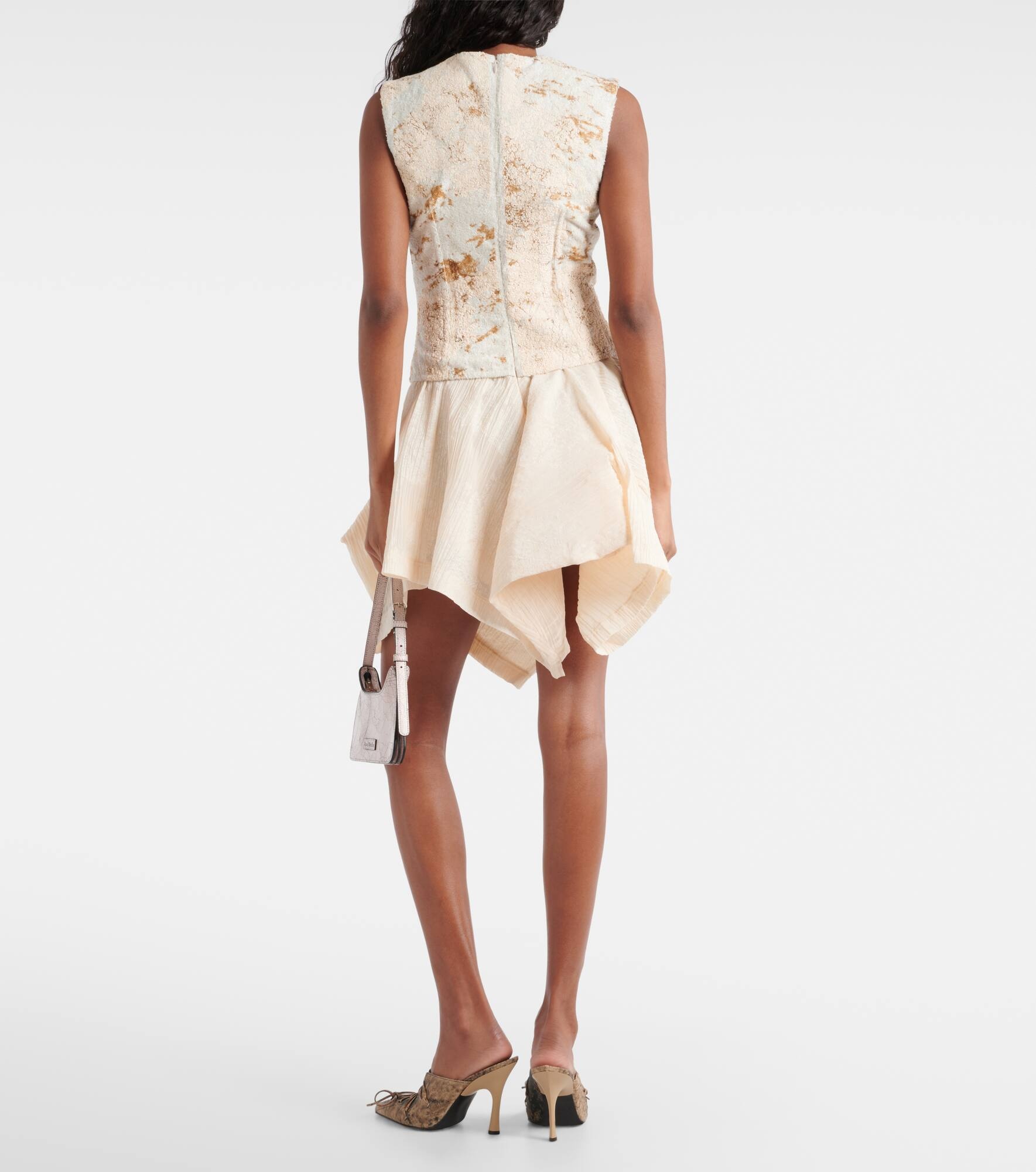 Printed cotton-blend minidress - 3