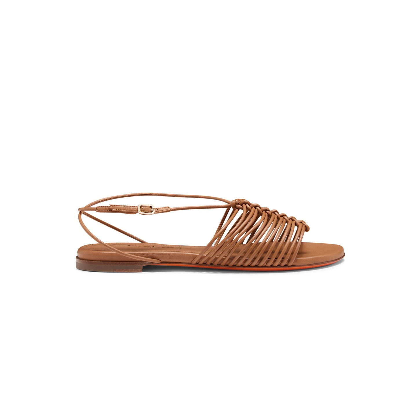 Women's light brown leather sandal - 1