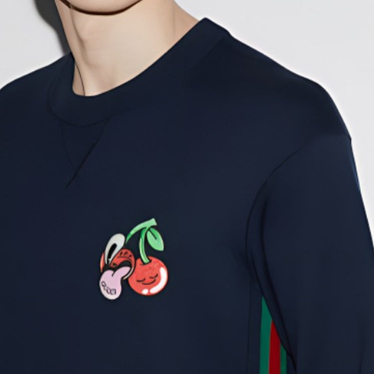 Gucci Cotton Wool Sweater With Patch 'Dark Blue' 781331-XKDZQ-4669 - 6