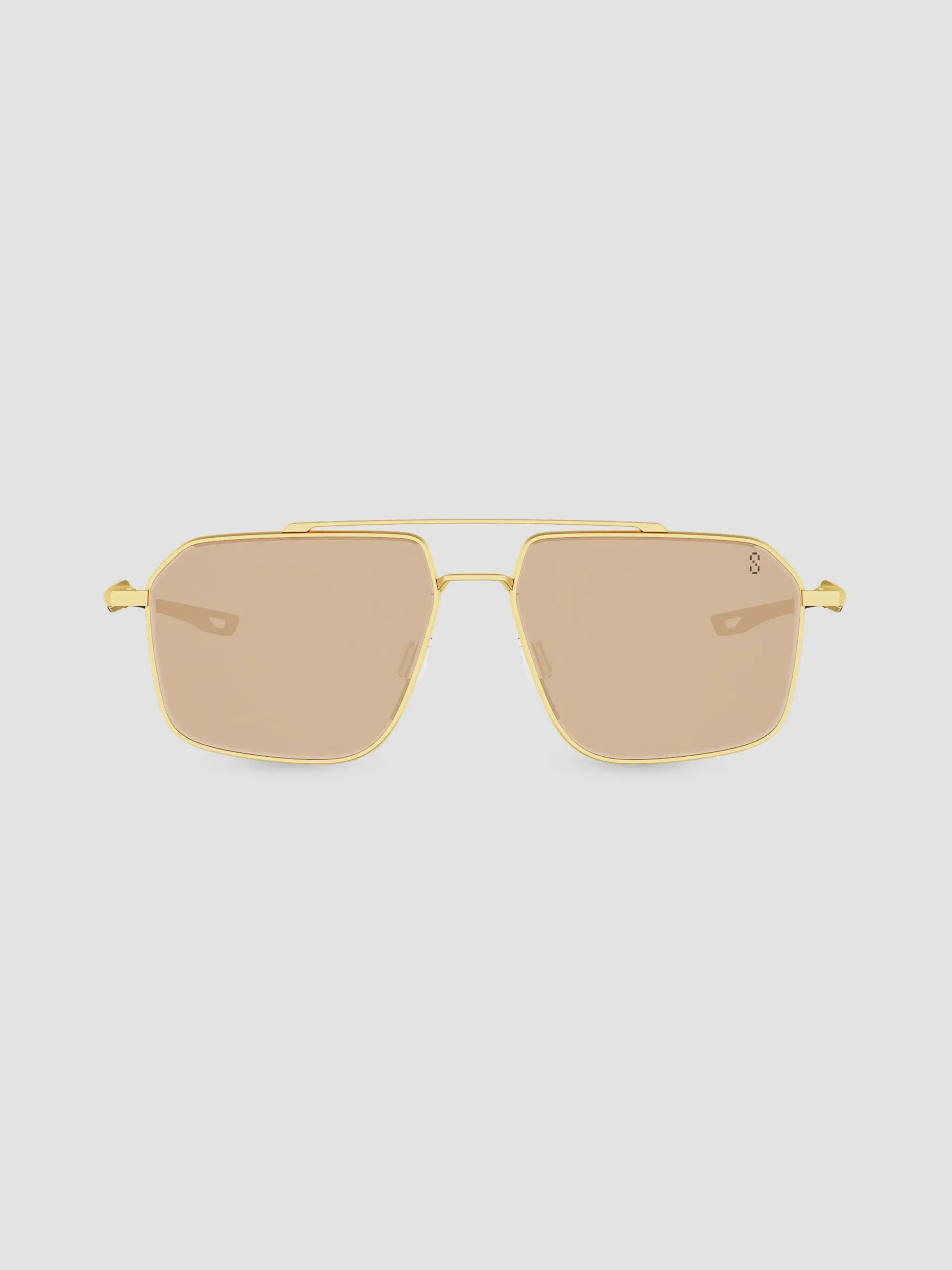 Women's Mini Vingt 57MM Aviator Sunglasses - Brown Gold - 1