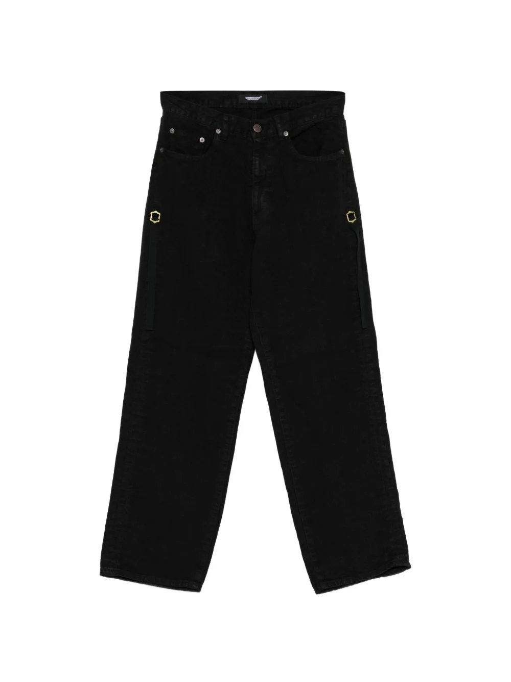 buckle-detail straight-leg jeans - 1