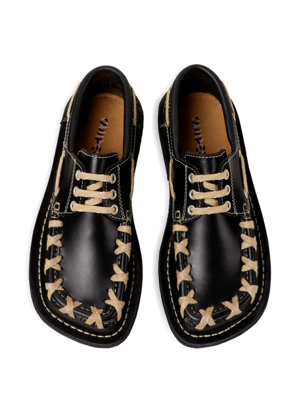 Eki leather lace-up boat shoes - 4