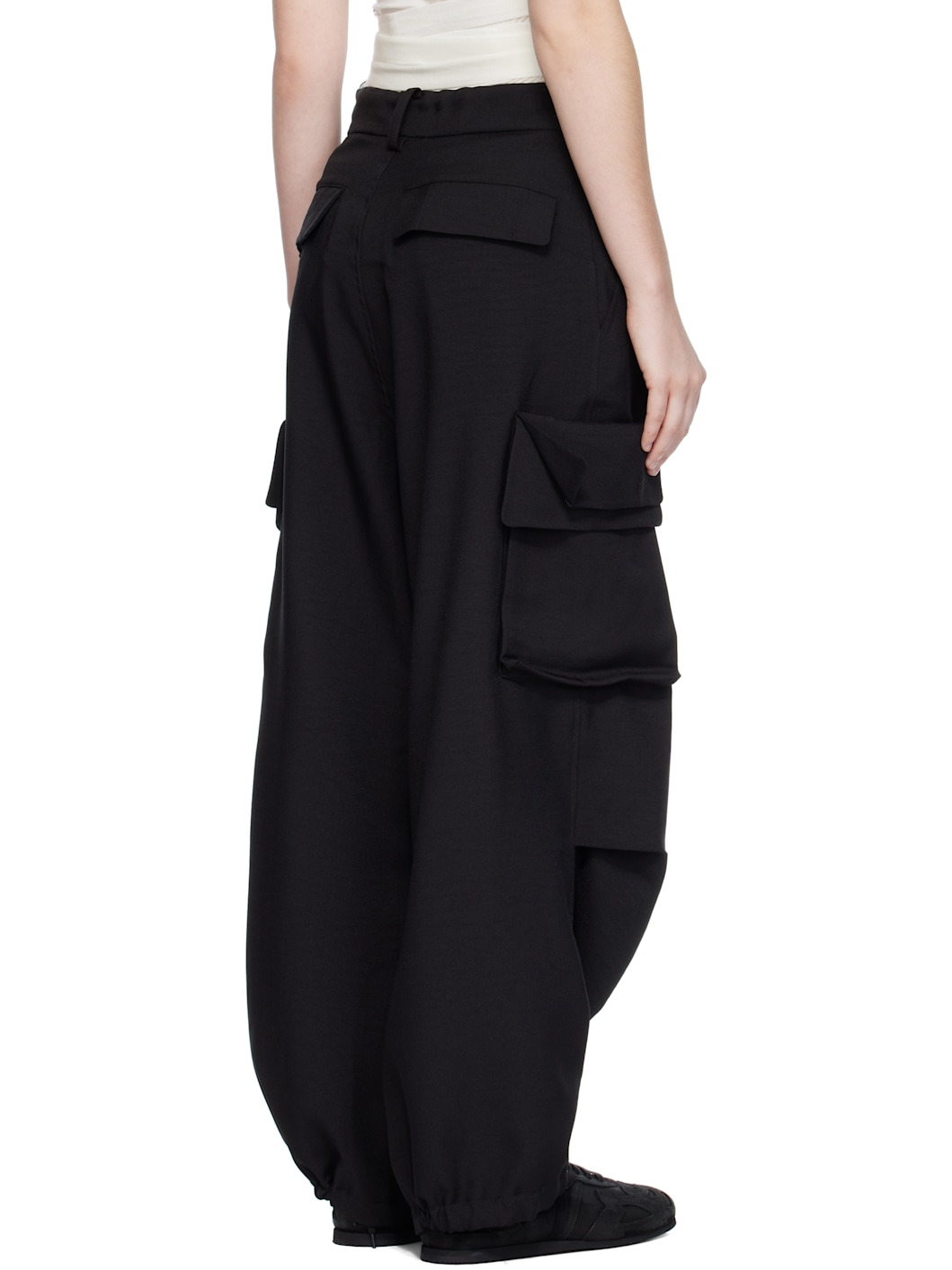 Black Sport Uniform Multi Cargo Pants - 3