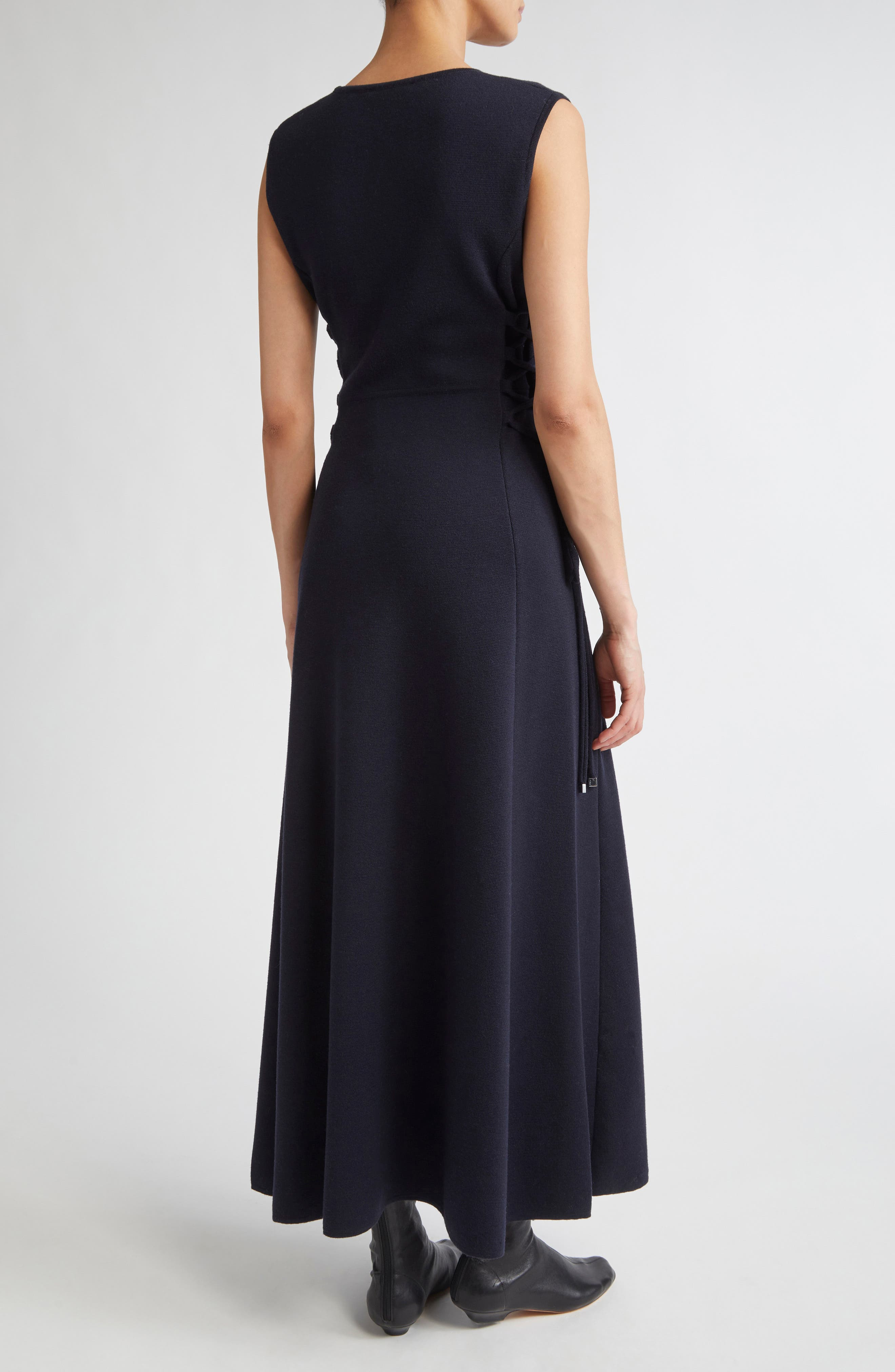 Max Mara Delfi Wool Knit Midi Dress in Ultramarine at Nordstrom - 2