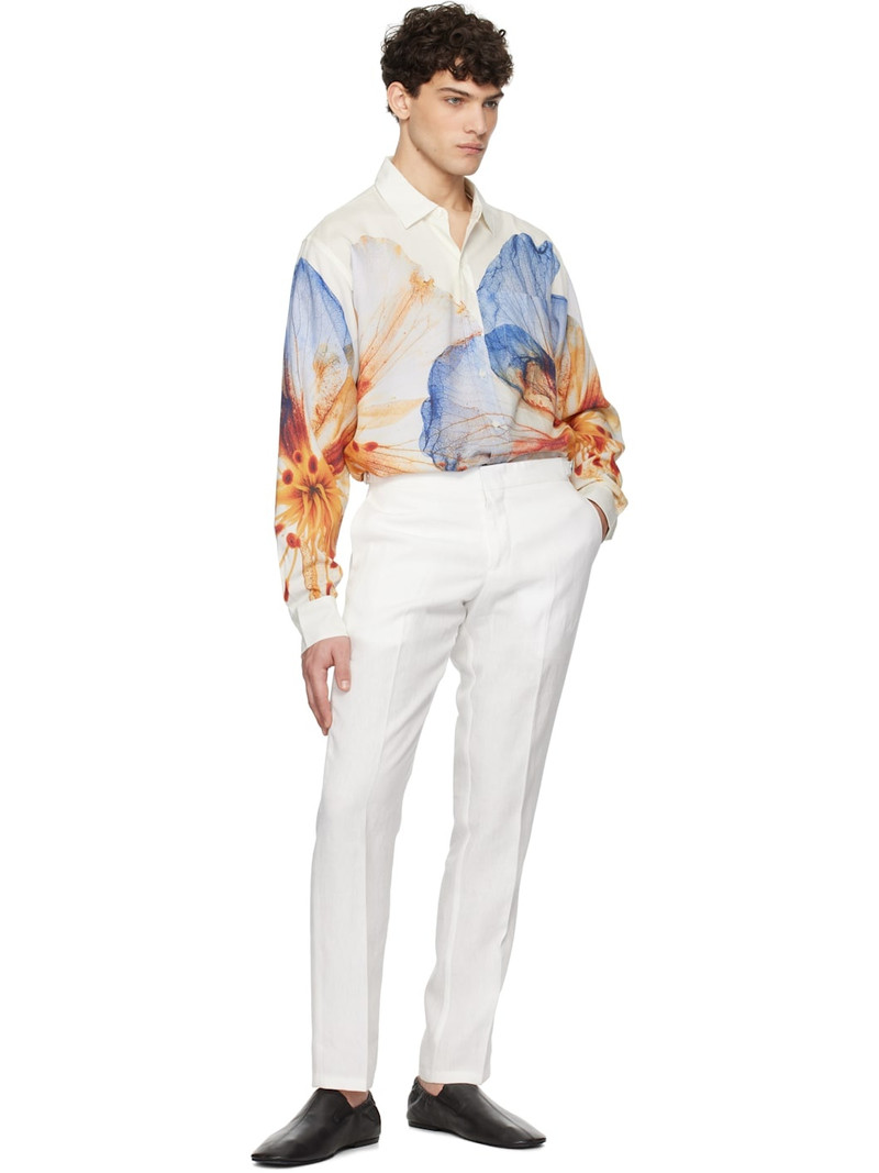 ORLEBAR BROWN White Griffon Italian Linen Trousers outlook