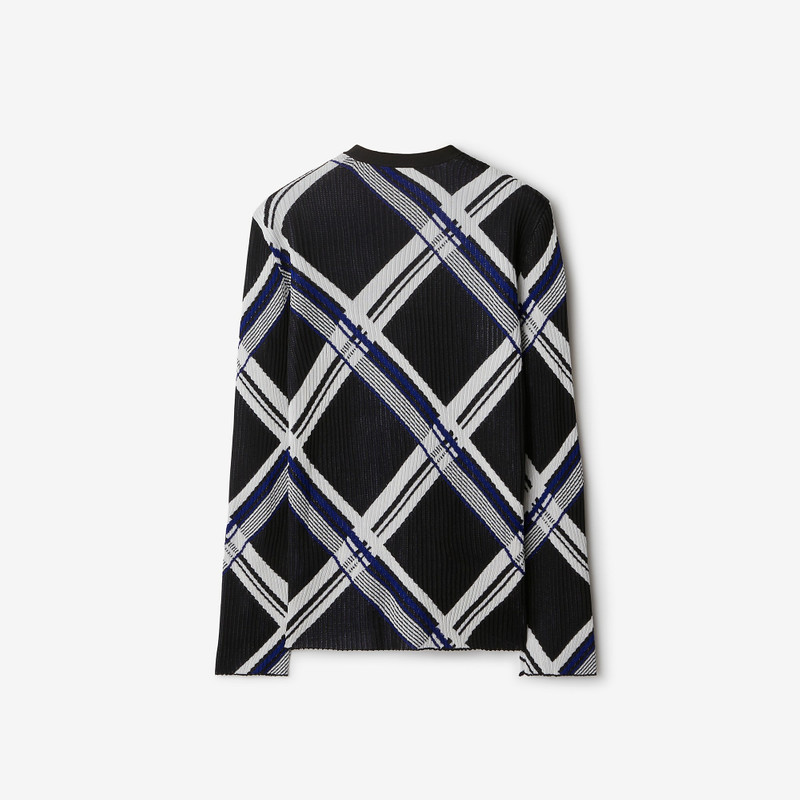 Check Silk Cardigan 5