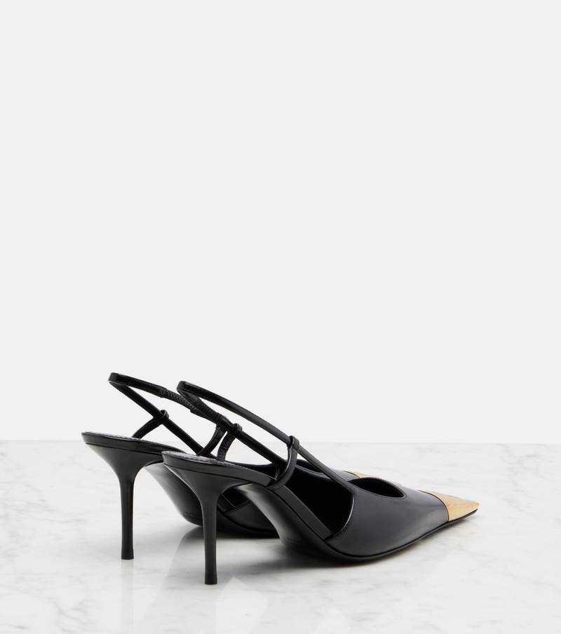 SAINT LAURENT Jeanne 75 leather slingback pumps outlook