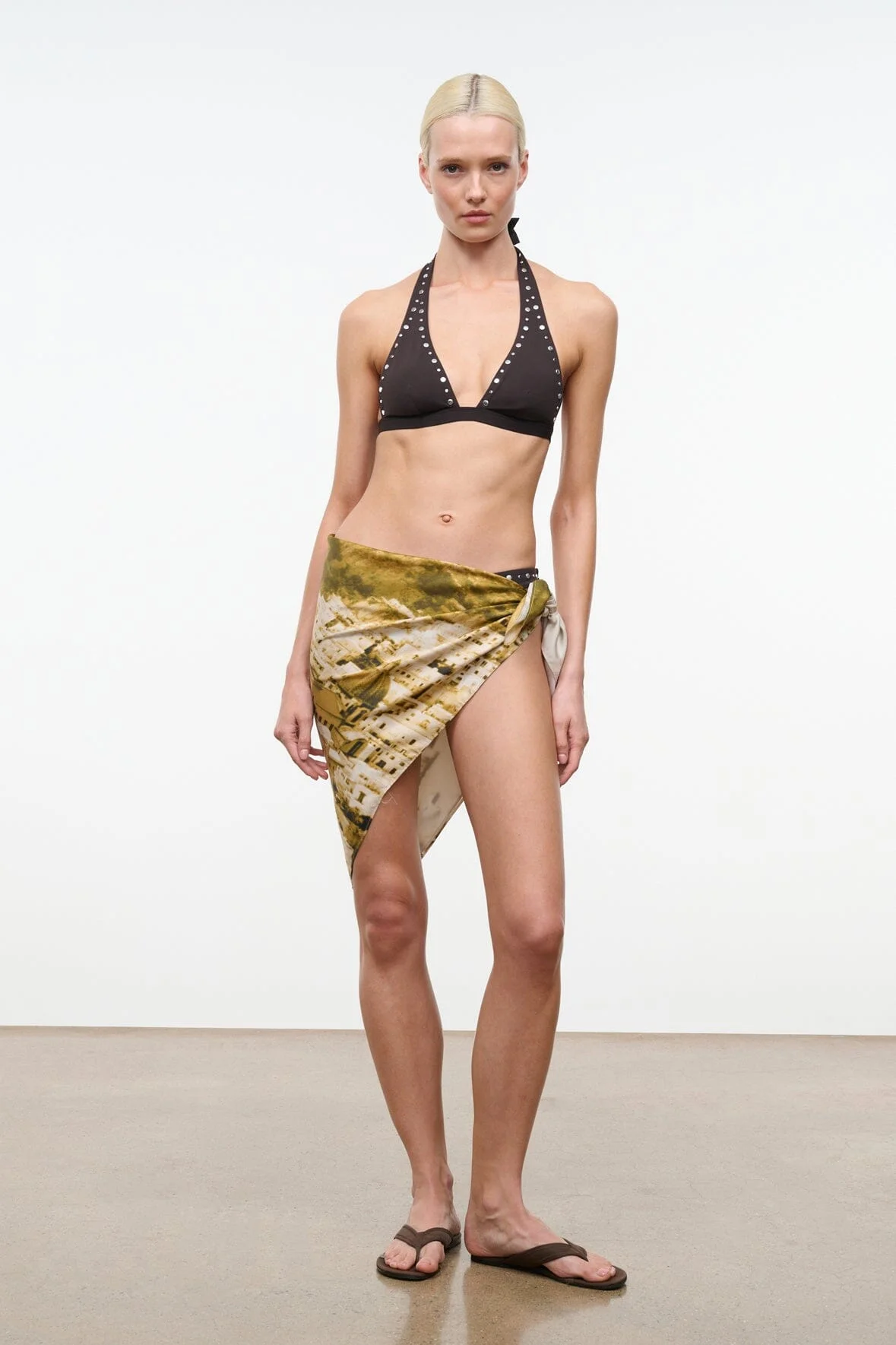 STAUD CECILE SILK SCARF CLIFFSIDE - 1