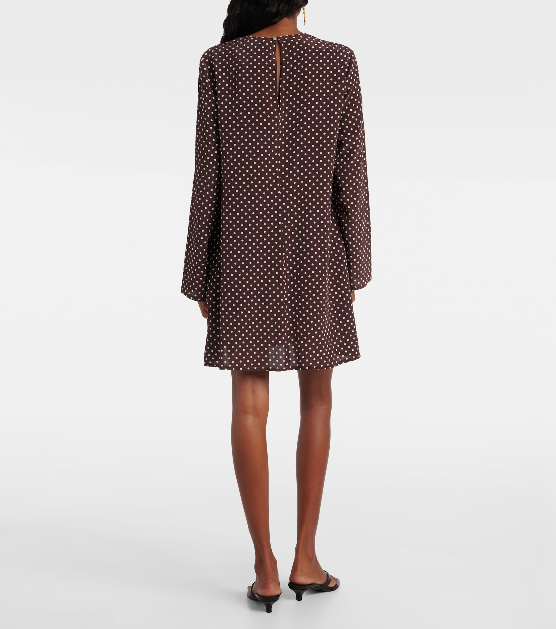 Larissa polka-dot silk crêpe minidress - 3