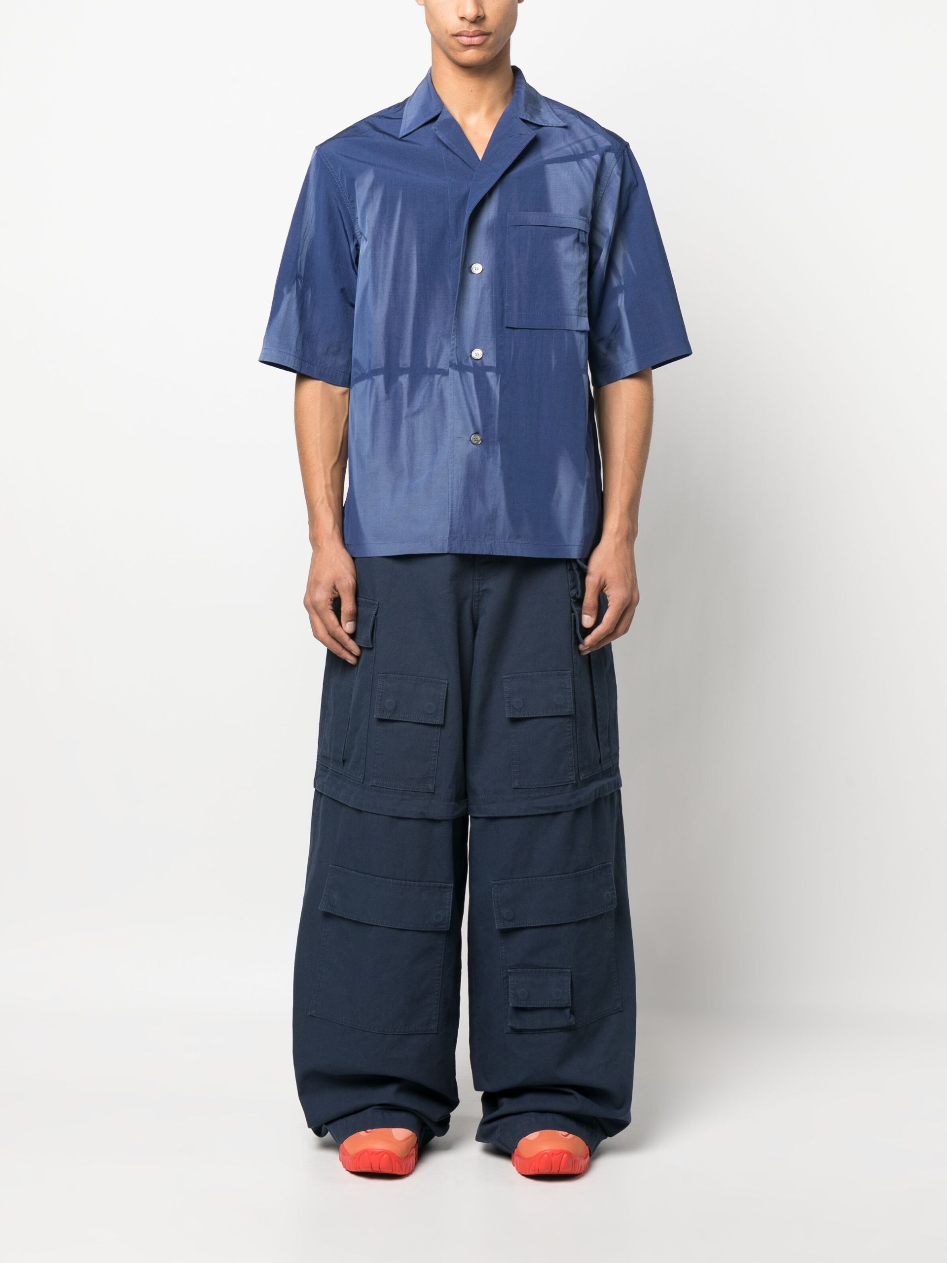 blue Wide cargo trousers - 2