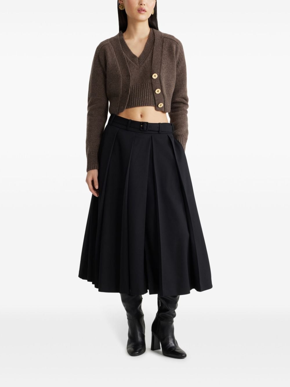pleated midi skirt - 2