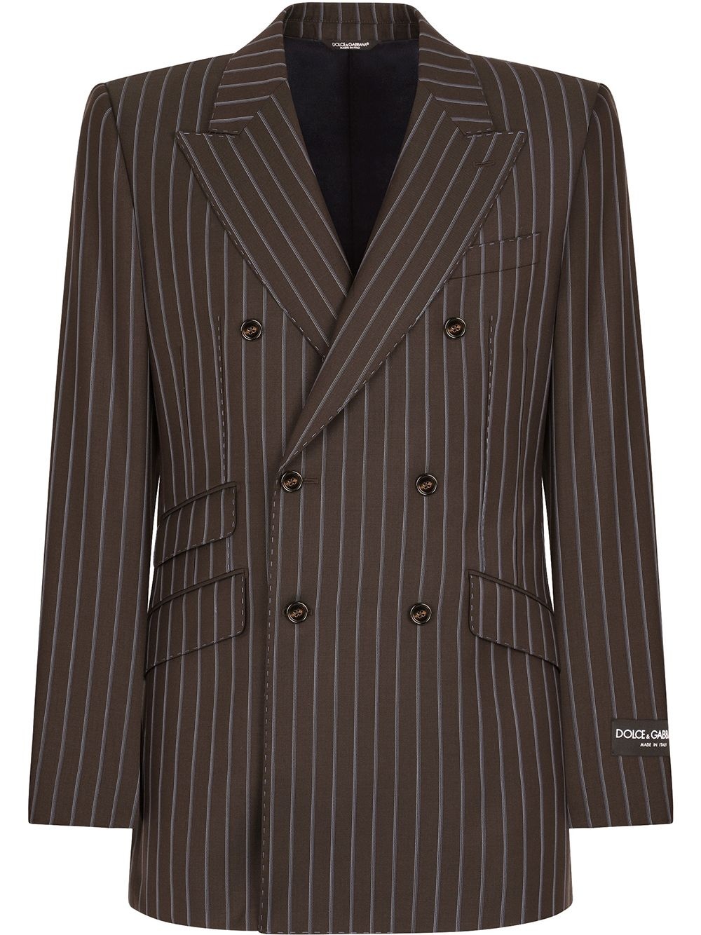 pinstripe virgin wool suit - 1